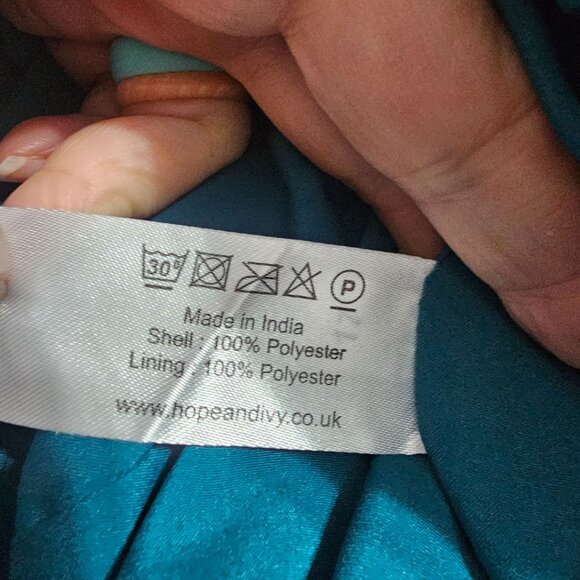 Hope & Ivy Green‎ Floral Midi Dress 8 High Neck Vibrant Bloomcore Button Detail - Picture 12 of 16